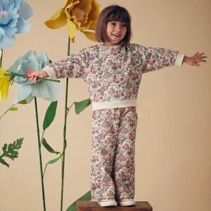 Floral Baby Sweatshirt/Sweatpants Set